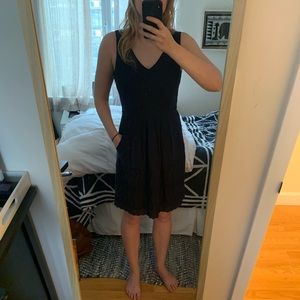 J. Crew Dresses - Navy cotton J Crew dress with scallop hem J. Crew Dresses - Navy cotton J Crew dress with scallop hem